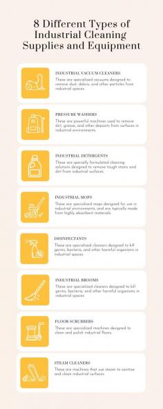 8 Different Types of Industrial Cleaning Supplies and Equipment

If you're looking for a comprehensive list of industrial cleaning supplies and equipment, look no further! Here is everything you need to keep your industrial facility clean and tidy:

1. Industrial Vacuum Cleaners: These are specialized vacuums designed to remove dust, debris, and other particles from industrial spaces. 

2. Pressure Washers: These are powerful machines used to remove dirt, grease, and other deposits from surfaces in industrial environments. 

3. Industrial Detergents: These are specially formulated cleaning solutions designed to remove tough stains and dirt from industrial surfaces. 

4. Industrial Mops: These are specialized mops designed for use in industrial environments, and are typically made from highly absorbent materials. 

5. Disinfectants: These are specialized cleaners designed to kill germs, bacteria, and other harmful organisms in industrial spaces. 

6. Industrial Brooms: These are specialized brooms designed for use in industrial environments, and are typically made from stiff, durable materials. 

7. Floor Scrubbers: These are specialized machines designed to clean and polish industrial floors. 

8. Steam Cleaners: These are machines that use steam to sanitize and clean industrial surfaces.


With this complete list of industrial cleaning supplies, you'll be able to tackle any industrial cleaning job, big or small! Please do not hesitate to contact professional cleaners if you have any questions or need assistance with any of your industrial cleaning needs.

You can hire professional industrial cleaning services in Singapore to maintain your industrial facility and keep it looking its best. These services can provide regular cleaning and maintenance tasks such as sweeping, mopping, dusting, and polishing. They can also handle more specialized tasks such as pressure washing, power washing, and steam cleaning. Industrial cleaning services can help you keep your facility clean, safe, and well-maintained.