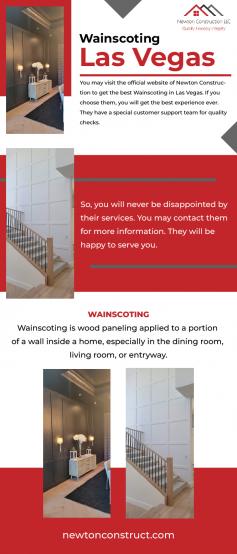 You may visit the official website of Newton Construction to get the best Wainscoting in Las Vegas. If you choose them, you will get the best experience ever. They have a special customer support team for quality checks. So, you will never be disappointed by their services. You may contact them for more information. They will be happy to serve you. Visit https://newtonconstruct.com/wainscoting/ 