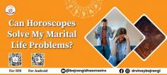 Can horoscopes solve my marital life problems?

https://www.vinaybajrangi.com/marriage-astrology/marriage-life-problems-reasons.php

Marriage is a beautiful journey, but like any journey, it can have its bumps and roadblocks. If you're facing problems in your married life, you may wonder if there's anything you can do to overcome them. This is where the ancient wisdom of astrology can offer valuable insights and solutions.
