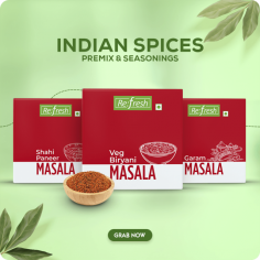 Explore a diverse range of food products online at Re:fresh. Find the finest food items like pickles, chutney, masala & cooking paste, etc from the comfort of your home.