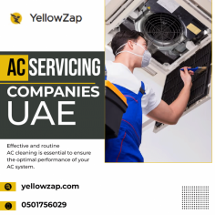 Beat the heat with reliable AC servicing companies in UAE. Ensure your air conditioning system operates efficiently all year round with professional maintenance and repairs. Trust our experienced technicians to diagnose issues, perform thorough servicing, and keep your home or business cool and comfortable. Don't let a malfunctioning AC ruin your day – schedule service today! For more info visit here: https://yellowzap.com/services/ac-cleaning-service-in-dubai/