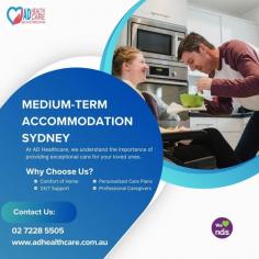 Need a place to stay in Sydney for a few weeks or months? Our medium-term accommodation offers comfort, flexibility, and convenience. Book your stay today

Learn More: https://www.adhealthcare.com.a....u/our-services/mediu



