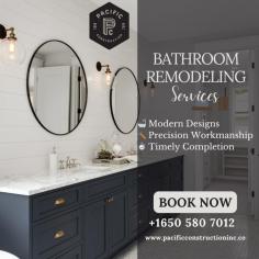 Upgrade your bathroom with expert remodeling services from Pacific Construction—where quality, style, and functionality come together. Whether you're dreaming of a modern spa-like retreat or simply need more efficient space, our experienced team delivers custom bathroom renovations tailored to your needs and budget. From design to installation, we use premium materials and handle every detail with care and professionalism. Fully licensed and insured, Pacific Construction is your go-to choice for reliable, high-quality bathroom remodeling. Contact us today for a free estimate and start planning your ideal bathroom!