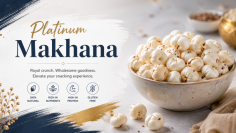 Platinum Makhana is not your regular fox nut snack. It is a premium-grade product featuring carefully selected 6+ suta makhana pearls, known for their larger size, uniform shape, and enhanced texture. These handpicked makhanas are processed with precision to ensure superior crunch and consistency. Each bite offers a delightful combination of crispiness and lightness, making it a luxurious snacking option for all age groups.