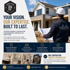 Looking for a reliable and professional general contractor in Burlingame? We offer top-quality construction and remodeling services tailored to meet your needs and budget. From complete home renovations to kitchen remodeling, bathroom upgrades, and custom building projects, our experienced team ensures excellent craftsmanship and timely delivery. We handle everything from planning and permits to execution and finishing, making your project stress-free. Whether you want to upgrade your living space or build your dream home, trust us for dependable, affordable, and high-quality results. Contact us today for a free consultation and bring your vision to life!