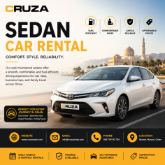 Looking for a reliable and budget-friendly sedan car rental in Muscat? We offer premium-quality sedan vehicles that are perfect for business trips, airport transfers, family travel, and city tours across Oman. Our fleet includes well-maintained, fuel-efficient, and air-conditioned sedans that ensure a smooth and comfortable driving experience. Whether you need a car for a few hours, a day, or long-term rental, we provide flexible rental plans at the best competitive rates. Enjoy hassle-free booking, 24/7 customer support, and doorstep delivery anywhere in Muscat. Choose us for safe, convenient, and affordable sedan car rental services tailored to your travel needs.