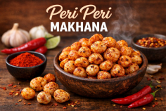 Peri Peri Makhana stands apart because it perfectly blends health and flavor. Unlike oily chips or processed snacks, makhana is naturally light, nutrient-rich, and roasted to perfection. Infused with zesty peri peri seasoning, every bite delivers a burst of tangy and spicy flavor that keeps snack lovers coming back for more.