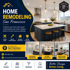 Reimagine your living space with professional Home Remodeling in San Francisco tailored to your lifestyle and design goals. Whether you're planning a kitchen renovation, bathroom remodel, room addition, or a complete home transformation, experienced remodeling professionals deliver customized solutions with exceptional craftsmanship. From planning and construction to the finishing touches, every project is completed using quality materials and attention to detail. Choose trusted home remodeling services in San Francisco to enhance your home's comfort, functionality, and long-term value.