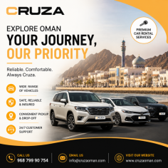 Looking for a trusted car rental in Muscat? We offer a wide selection of well-maintained vehicles, including economy cars, sedans, SUVs, luxury cars, and 4x4 rentals to suit every travel need and budget. Whether you're visiting Muscat for business, a family vacation, or an adventure across Oman, our flexible daily, weekly, and monthly rental plans ensure a convenient and affordable experience. Enjoy competitive rates, easy online booking, airport pickup and drop-off, comprehensive insurance options, and 24/7 customer support. Drive with confidence in clean, reliable vehicles designed for comfort and performance. Book your Muscat car rental today and experience the freedom to explore Oman at your own pace.