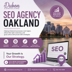 Boost your online presence with Dubon Consulting, a trusted SEO Agency in Oakland helping businesses achieve higher search engine rankings, increased website traffic, and more qualified leads. Our experienced SEO specialists provide comprehensive services, including keyword research, on-page optimization, technical SEO, local SEO, content marketing, and high-quality link building to improve your visibility on Google. Whether you're a small business or an established company, we develop customized SEO strategies that deliver measurable, long-term results.